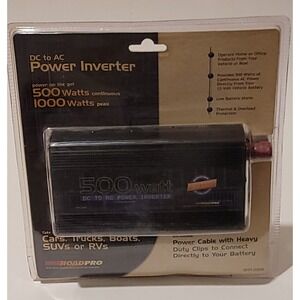 Sealed 500 Watt Road Pro DC to AC Power Inverter Black KIT